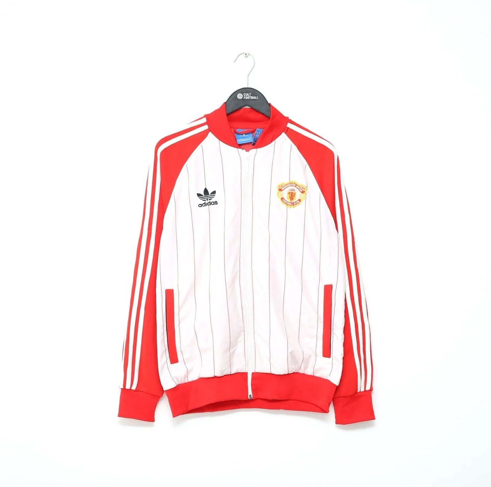 1980's Style MANCHESTER UNITED adidas Originals Football Track Top Jacket (M/L)