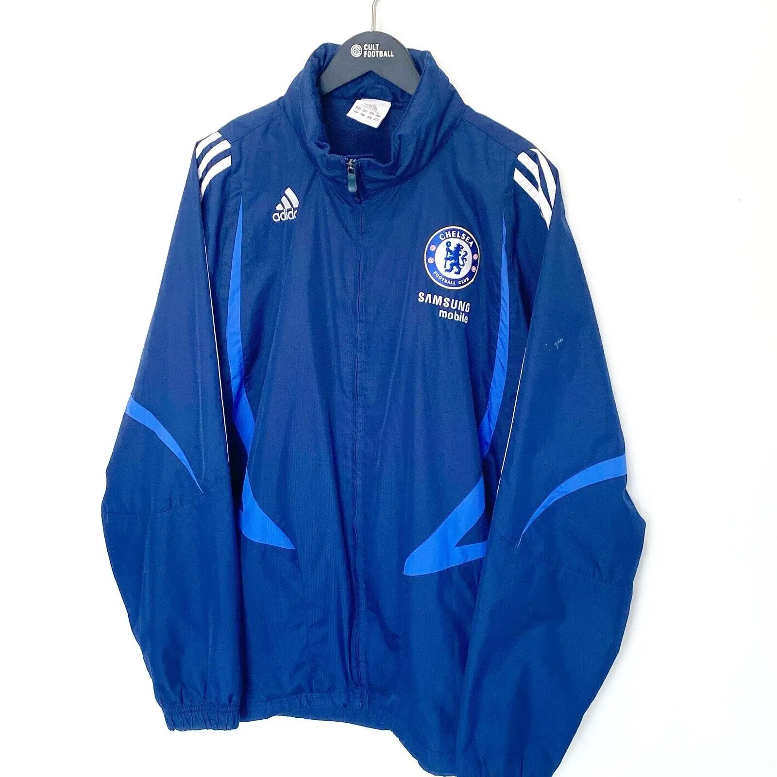 2007/08 CHELSEA Vintage adidas Football Rain Coat Jacket 44/46 (XL) Drogba Era