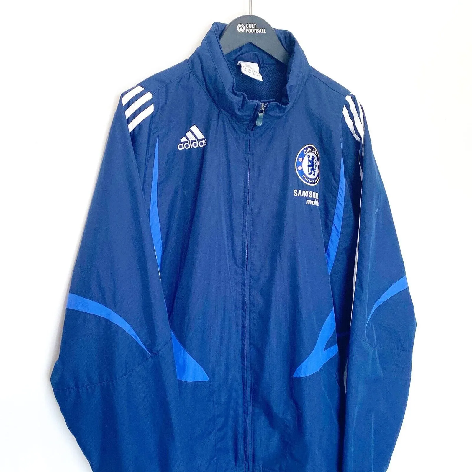 2007/08 CHELSEA Vintage adidas Football Rain Coat Jacket 44/46 (XL) Drogba Era