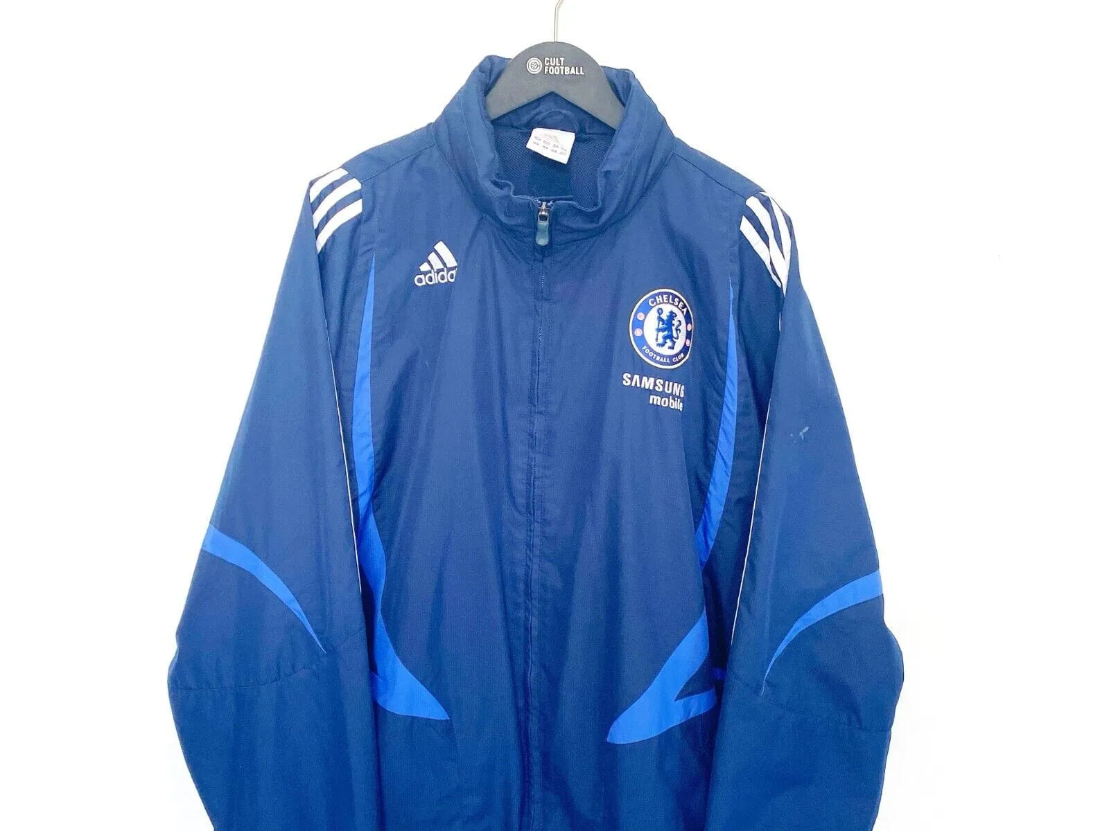 2007/08 CHELSEA Vintage adidas Football Rain Coat Jacket 44/46 (XL) Drogba Era