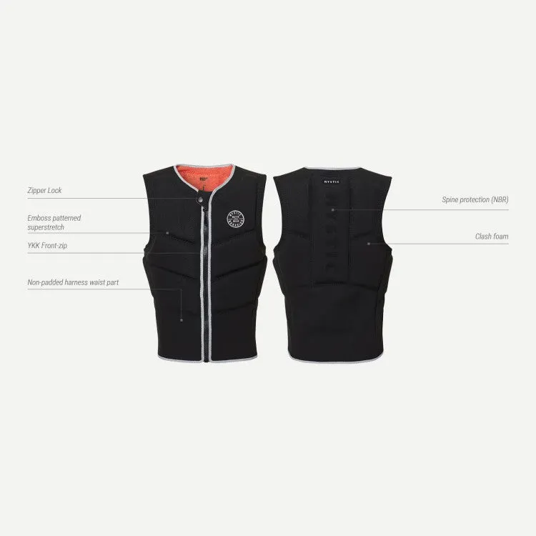 2023 Mystic Foil Impact Vest - Front Zip - Black