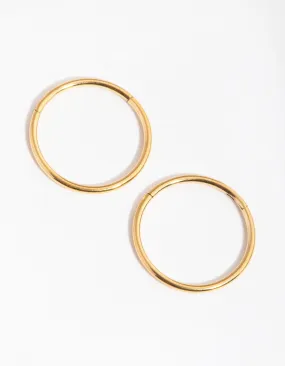 24 Carat Gold Plated Surgical Steel Sleeper 10mm Earrings