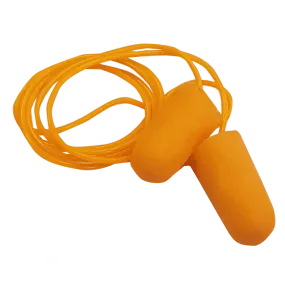 34db Orange PU foam disposable corded earplugs