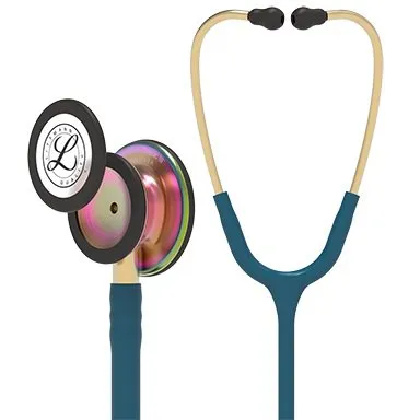 3M Littmann Classic III Monitoring Stethoscope, Rainbow-Finish, Caribbean Blue, 27 Inch Tube, 1 Each