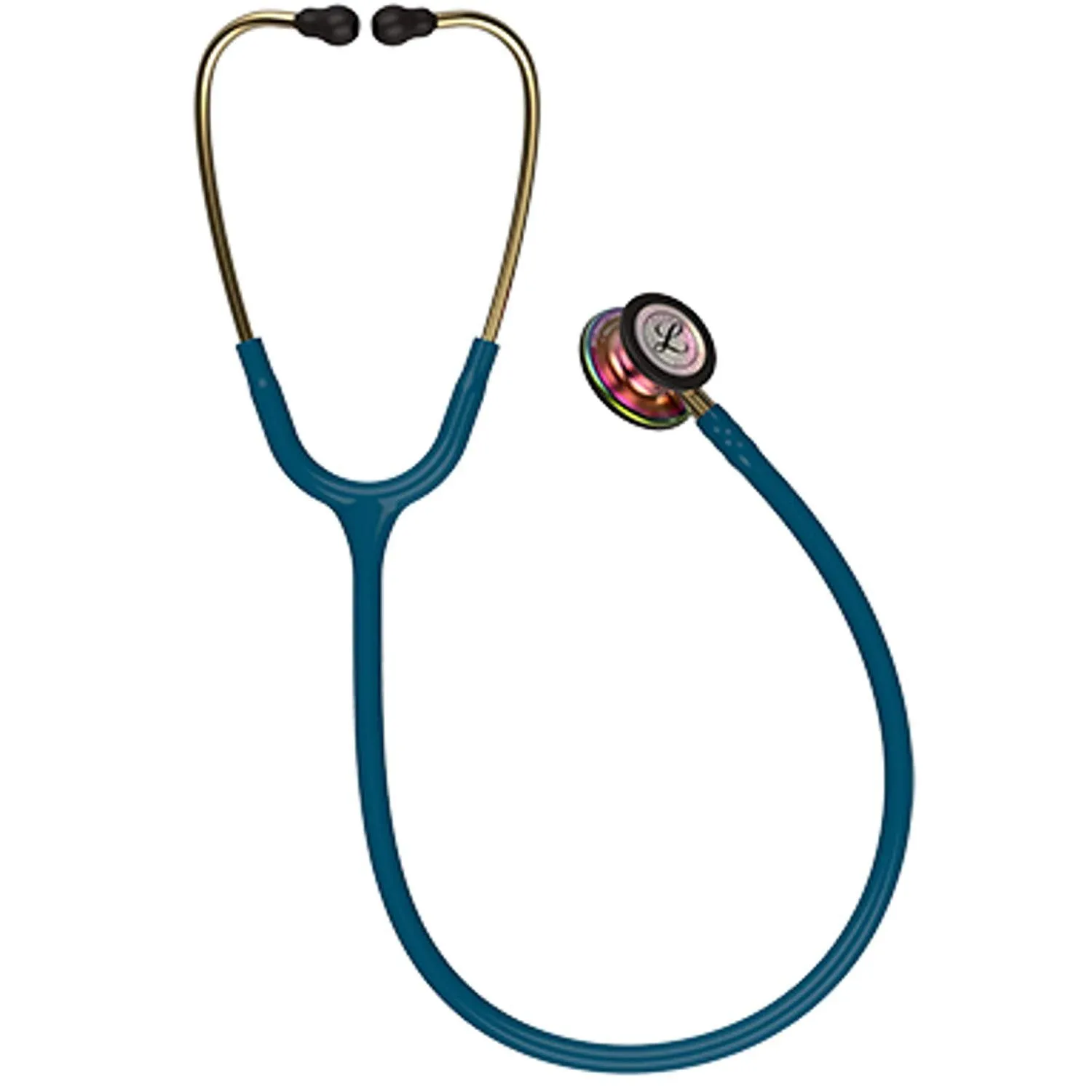 3M Littmann Classic III Monitoring Stethoscope, Rainbow-Finish, Caribbean Blue, 27 Inch Tube, 1 Each