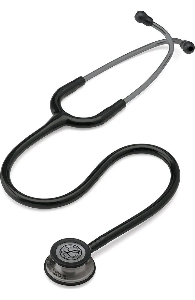 3M Littmann Classic III Monitoring Stethoscope, Smoke-Finish, Black, 27 Inch Single Lumen Tube, 1 Each