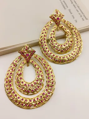 Adrian Ruby Jadau Earrings