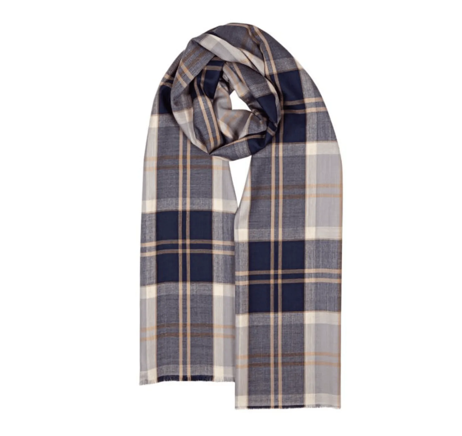 Alba Bannockbane Grey Ochre Extra Fine Merino Stole | Wool Scarf Pre Order