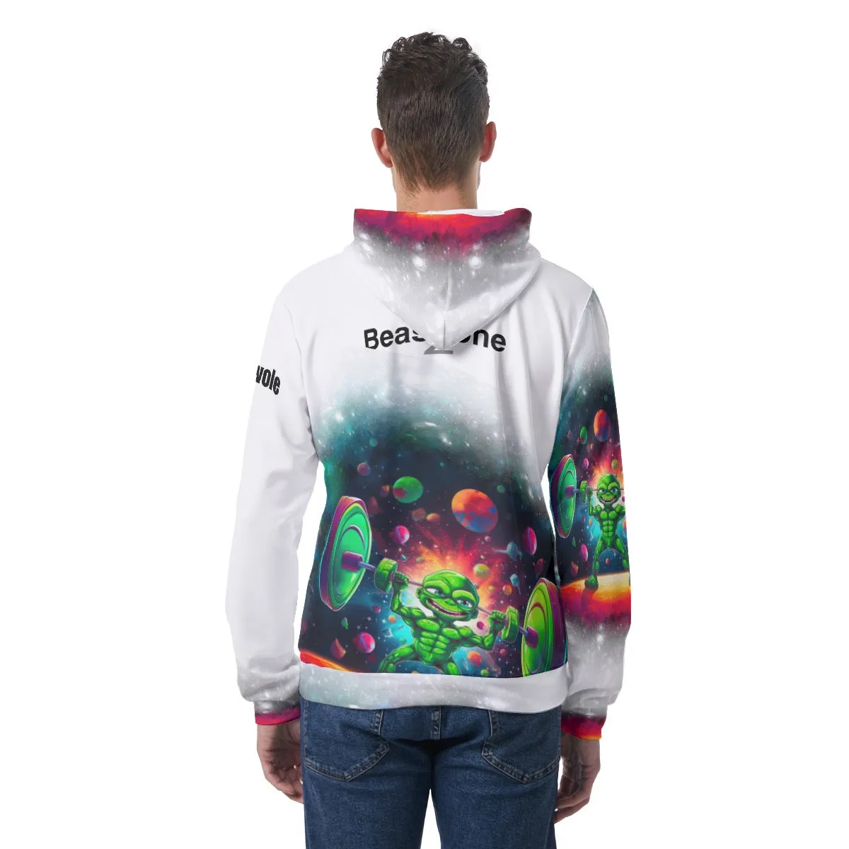 All-Over Print Men's Thicken Pullover Hoodie With Inner Hood Beastzone 131 swole print