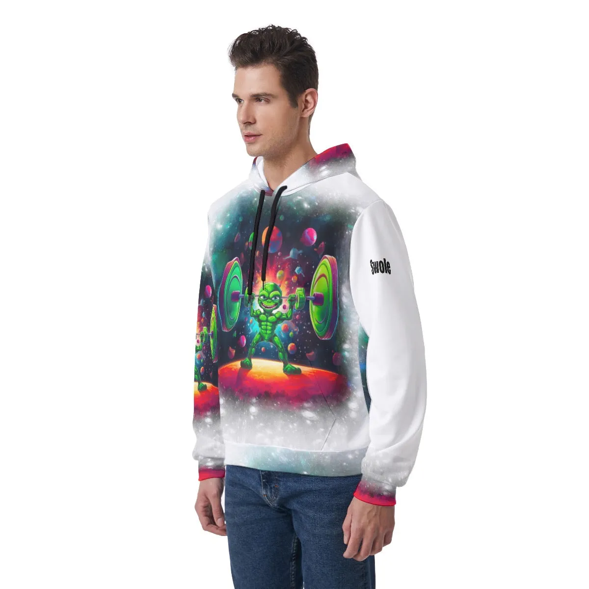 All-Over Print Men's Thicken Pullover Hoodie With Inner Hood Beastzone 131 swole print