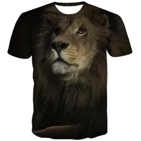 Animal T shirts Men Lion Tshirt Printed Hip Hop Shirt Print Harajuku T-shirts Graphic Street Tshirt Anime Short Sleeve summer