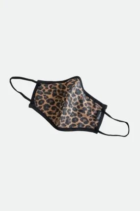 Antimicrobial 4-Way Stretch Face Mask - Leopard