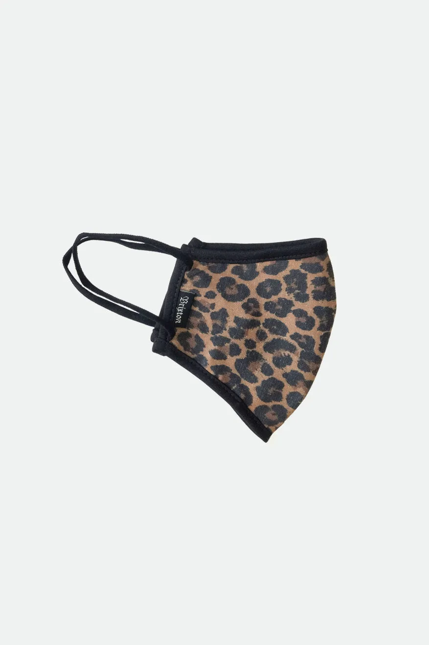 Antimicrobial 4-Way Stretch Face Mask - Leopard