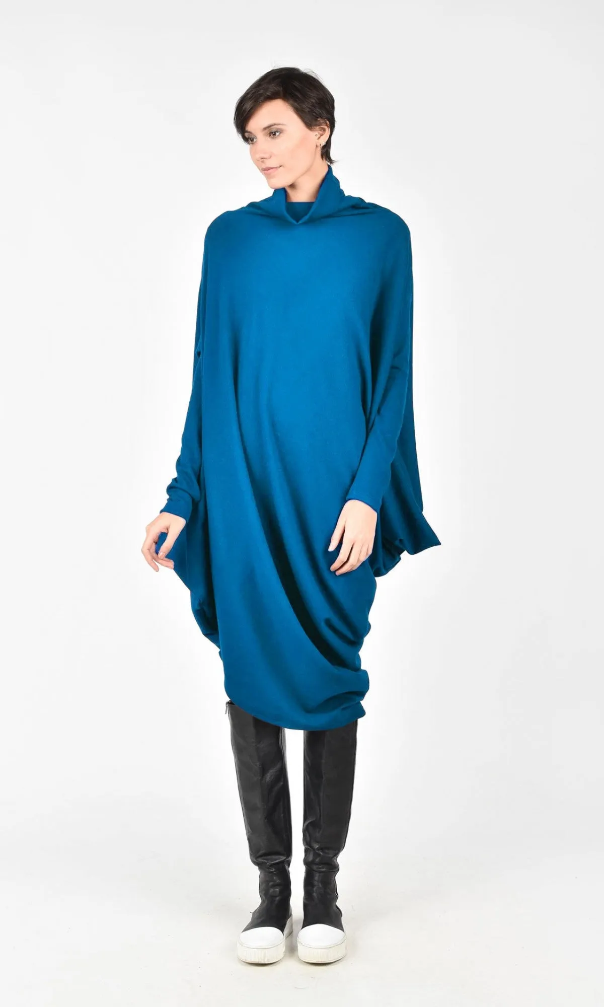 Asymmetric Knit Tunic Dress