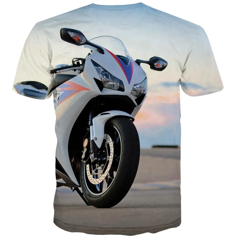 Bicycle T shirts Men Metal Shirt Print City Tshirts Casual Psychedelic T shirts Funny