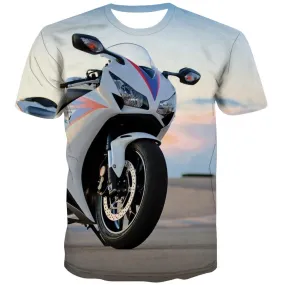 Bicycle T shirts Men Metal Shirt Print City Tshirts Casual Psychedelic T shirts Funny