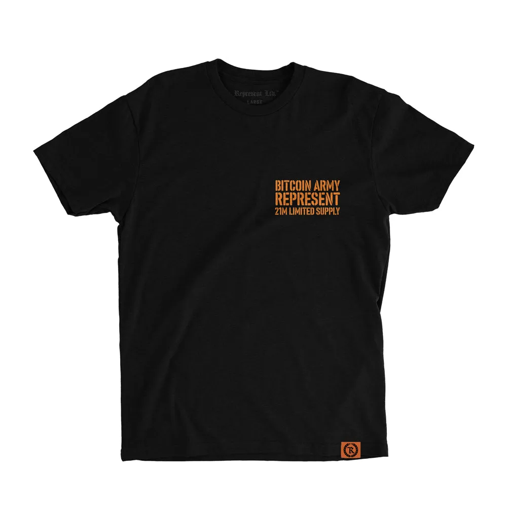 Bitcoin Army Signature   Premium Tee [BLACK] BITCOIN COLLECTION