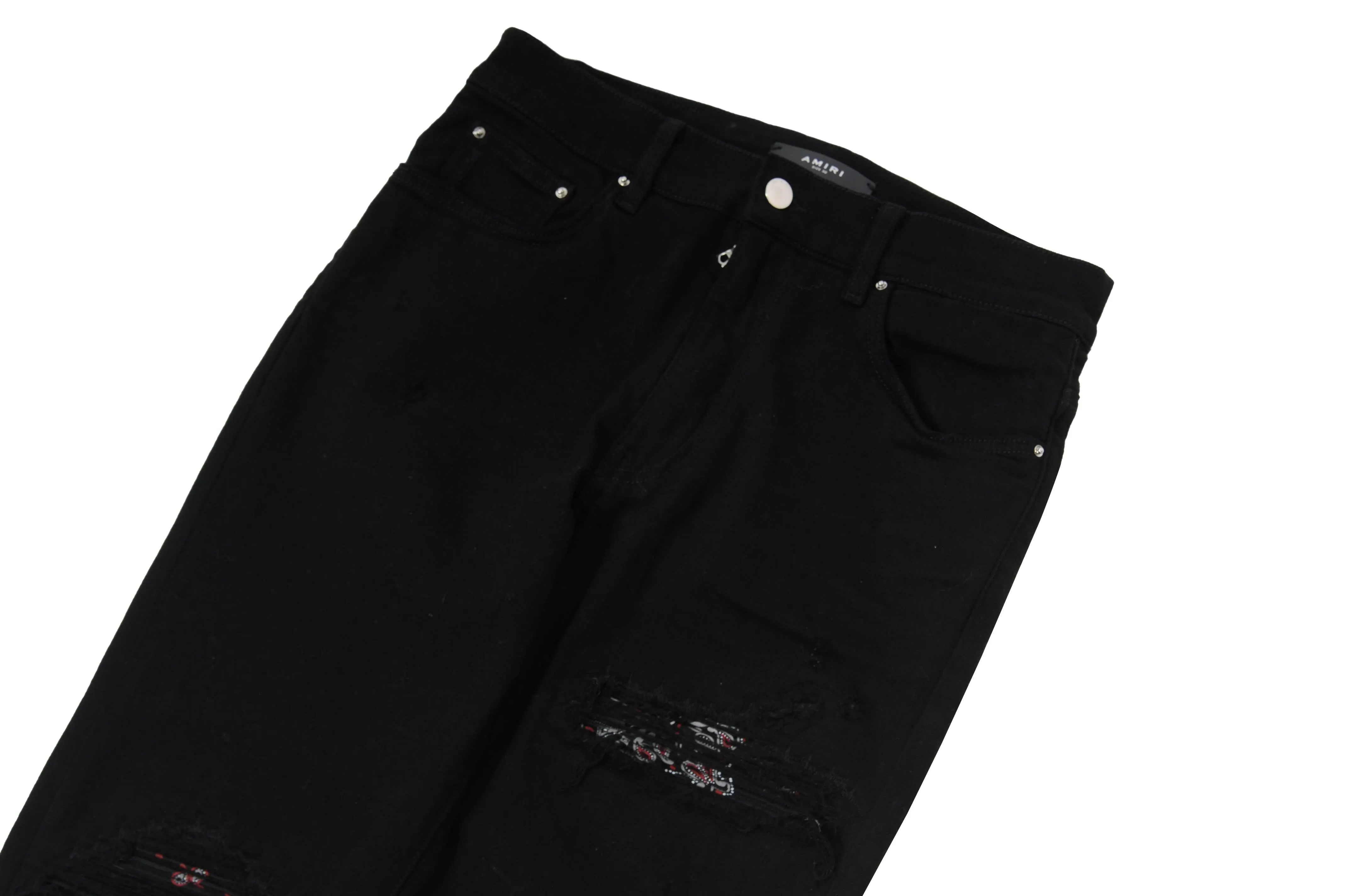 Black Mx1 Bandana Denim Jeans