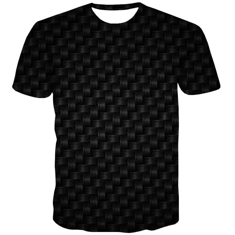 black weave t shirts top tee special texture art costume men Casual different