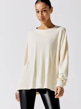 Boyfriend Long Sleeve Tee - Bone