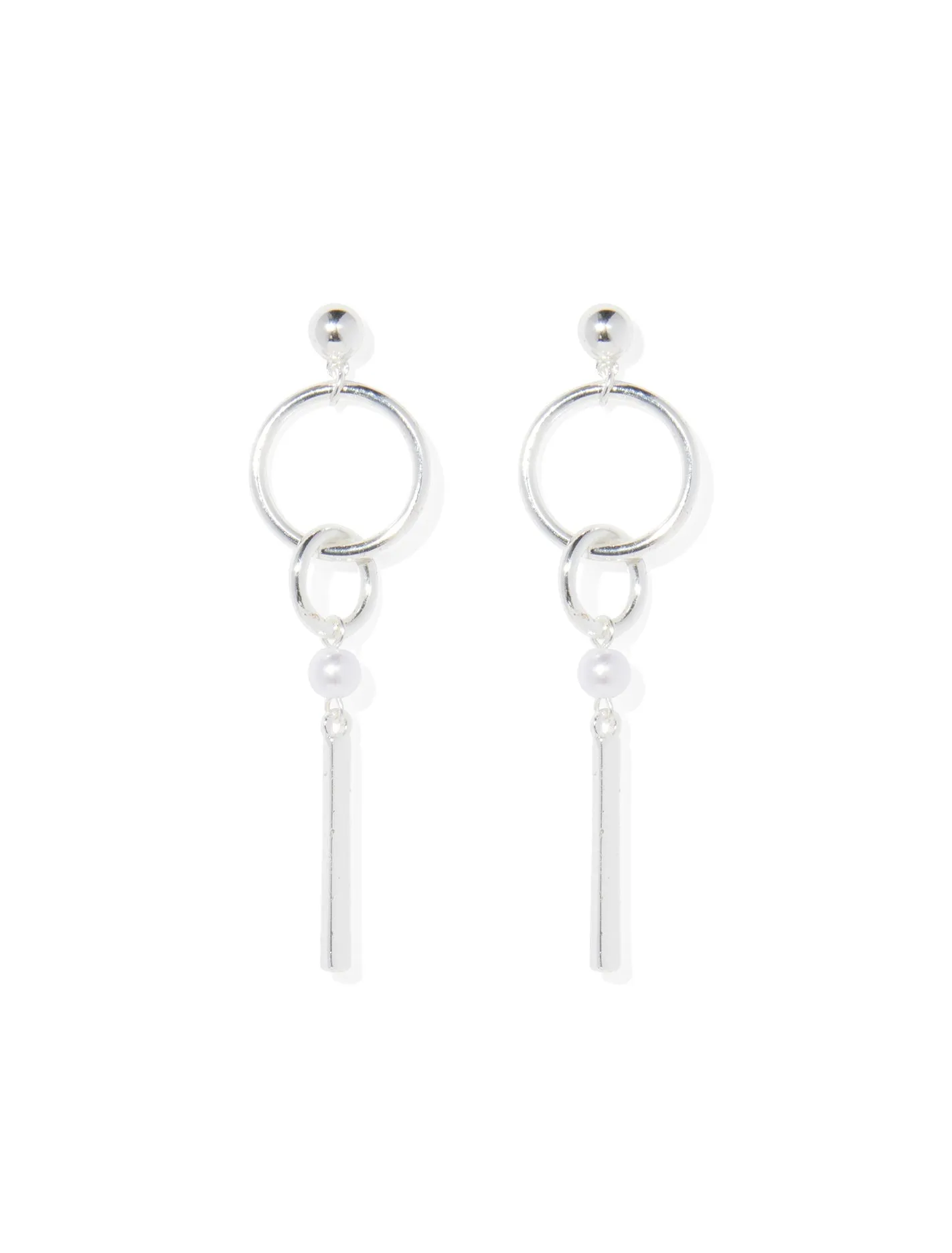 Brylee Hoop & Pearl Classic Drop Earrings