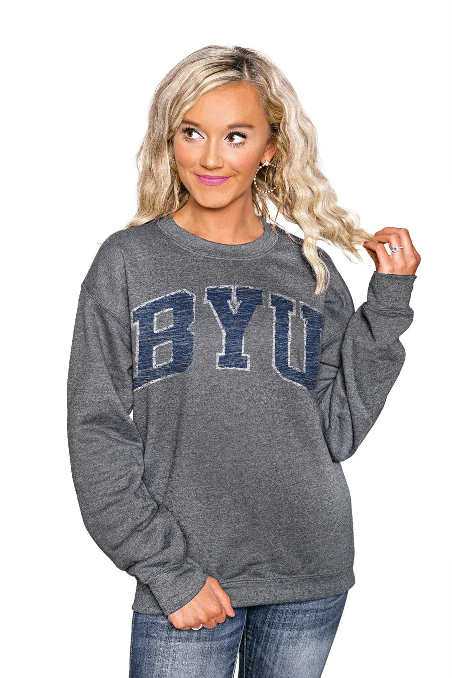 BYU COUGARS "KICKOFF" PERFECT CREW SWEATSHIRT