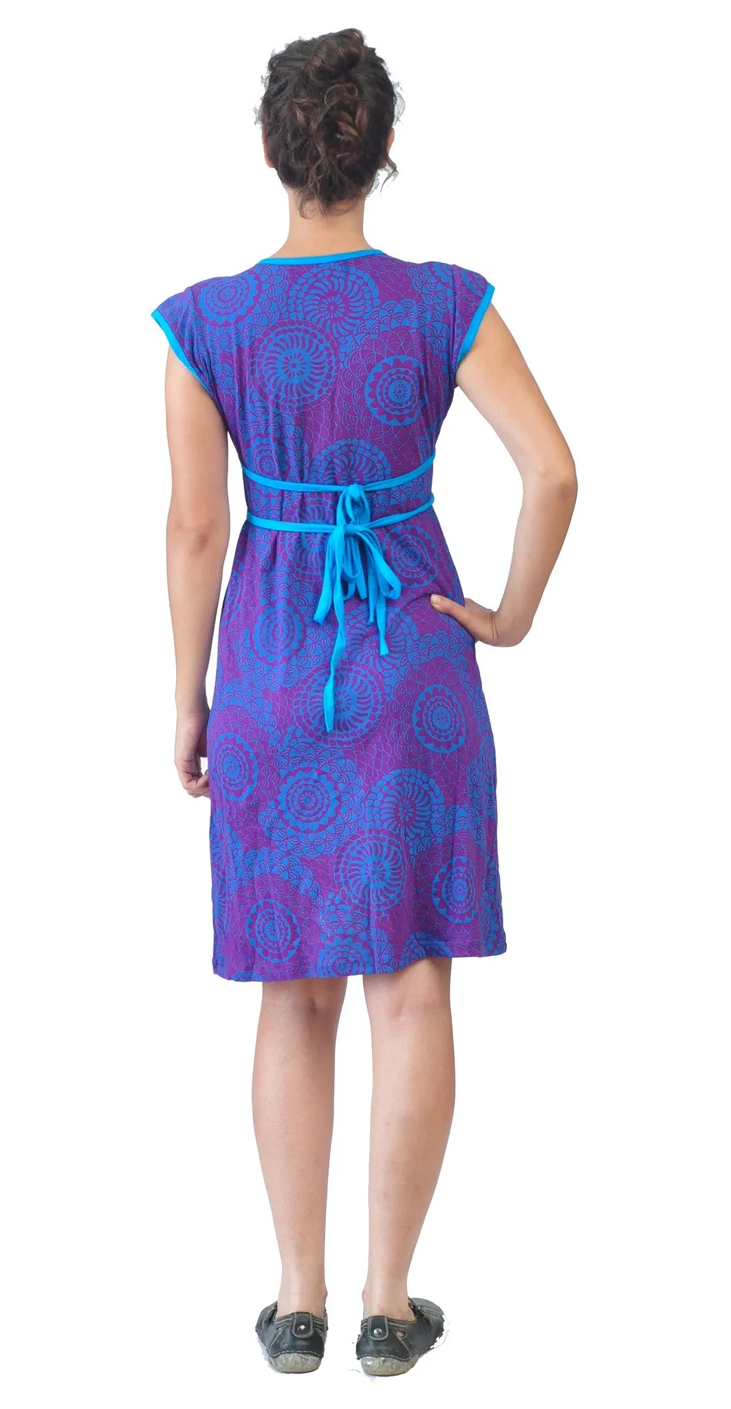 cap-sleeve-dress-with-back-tie-design-no-refund-no-exchange