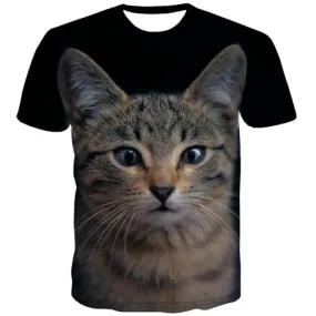 Cat T shirts Men Animal Tshirt Printed Lovely T shirts Funny Harajuku Tshirts Novelty Cartoon T-shirts Graphic Short Sleeve