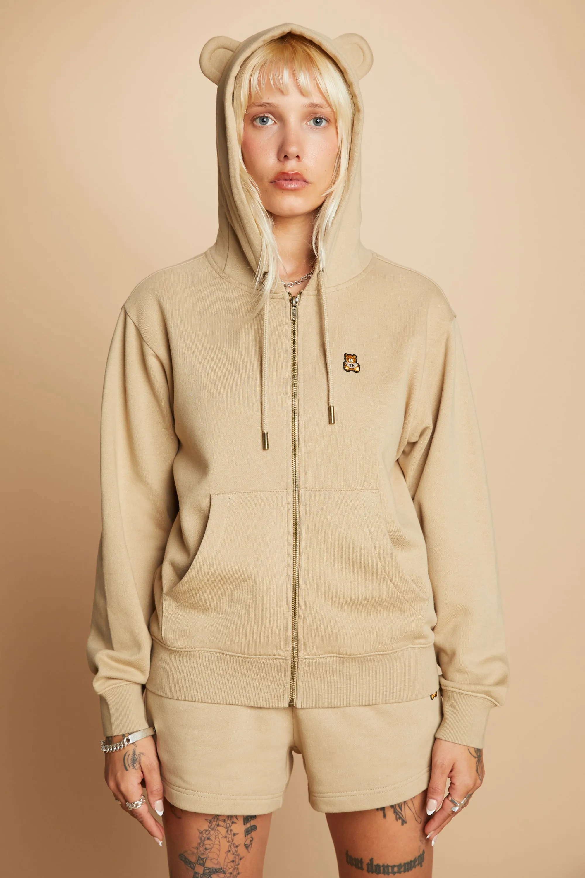 Classic Bear Ear Zip Hoodie