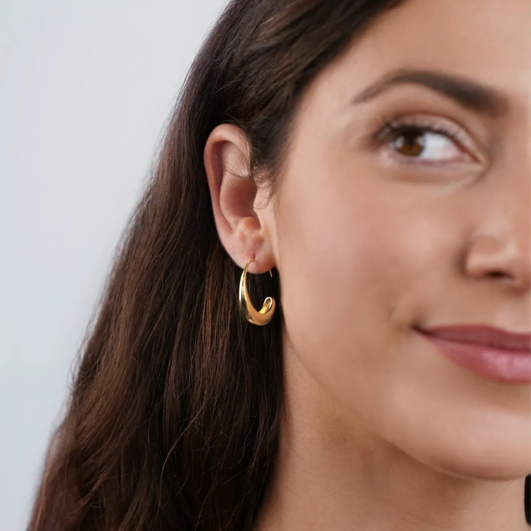 Classic Drop Hoop Earrings