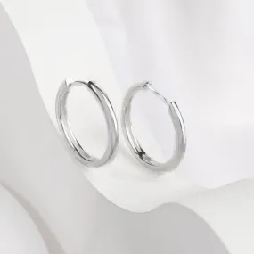 Classic Silver 17mm Hoop Earrings