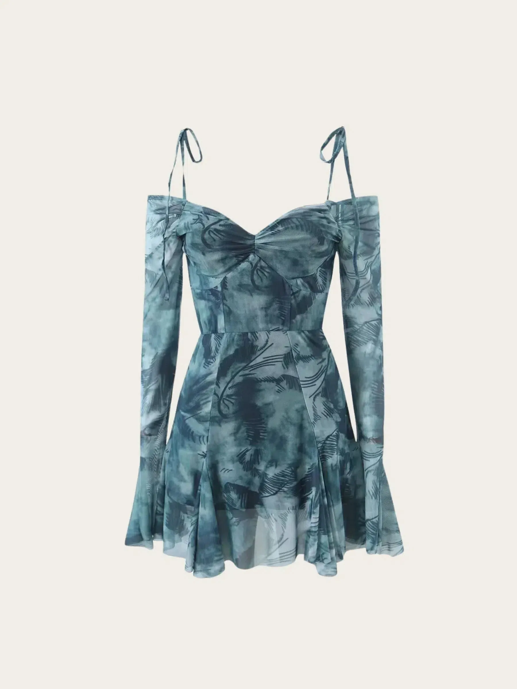 Clorinda – Off-shoulder design – Tie-dye dress