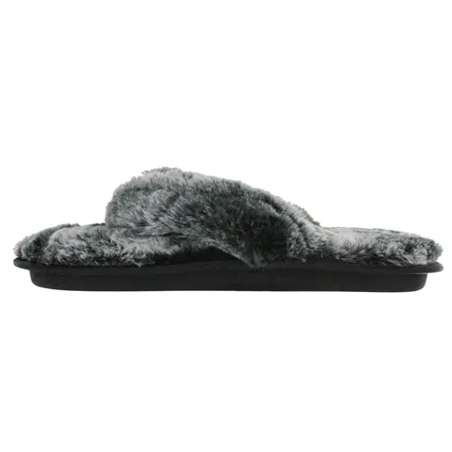 Cobian Women's Minou Fuzzy Slip On Shoe - Black MIN20-001