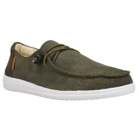 Corkys Women's Kayak Slip On Corduroy Shoe - Olive 51-0127