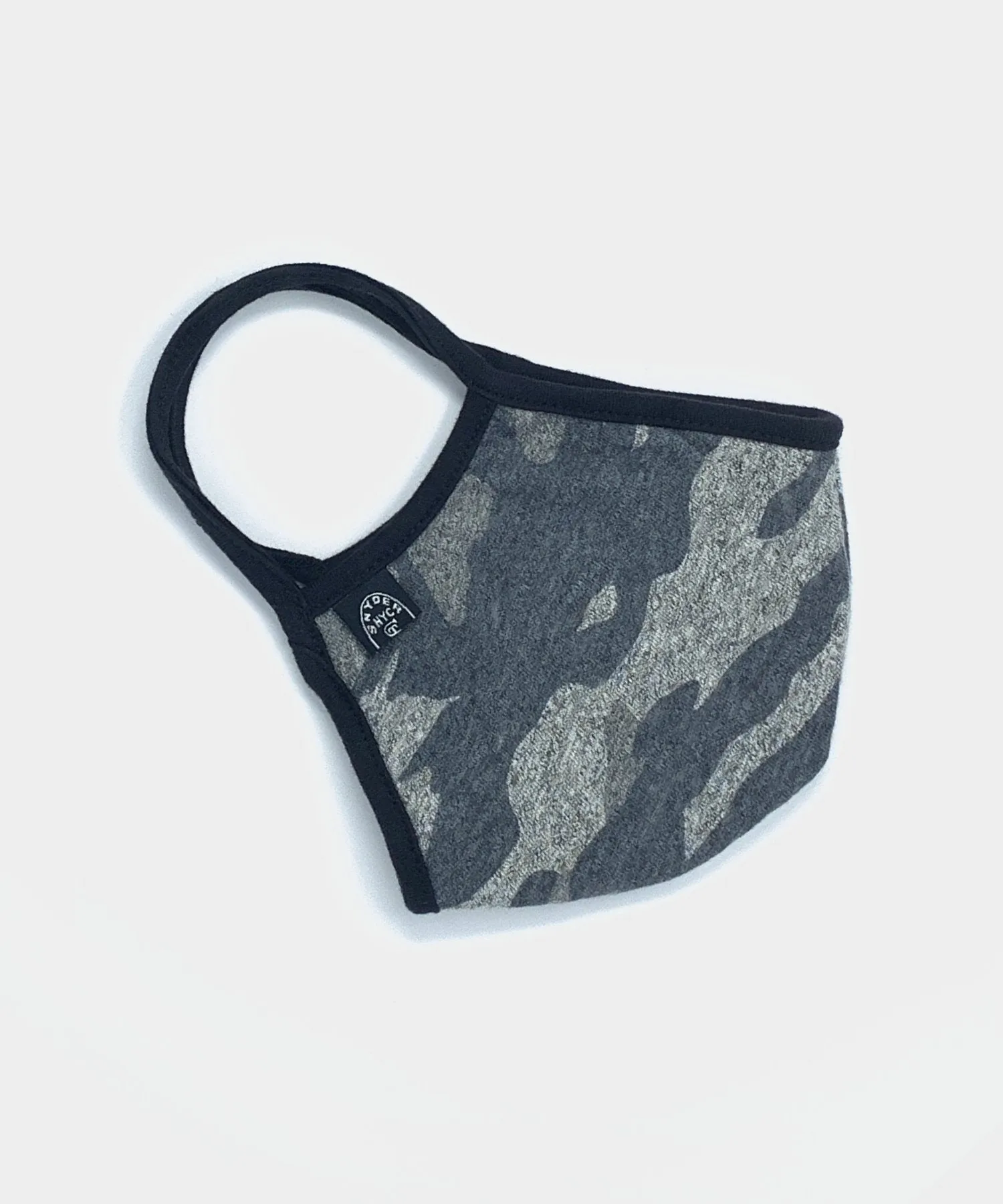 Cotton Jersey Camo Face Mask in Grey