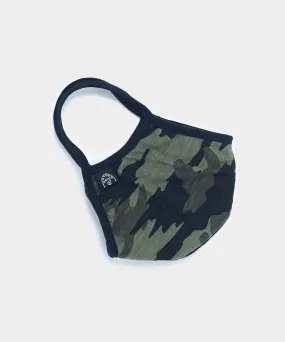 Cotton Jersey Camo Face Mask in Olive