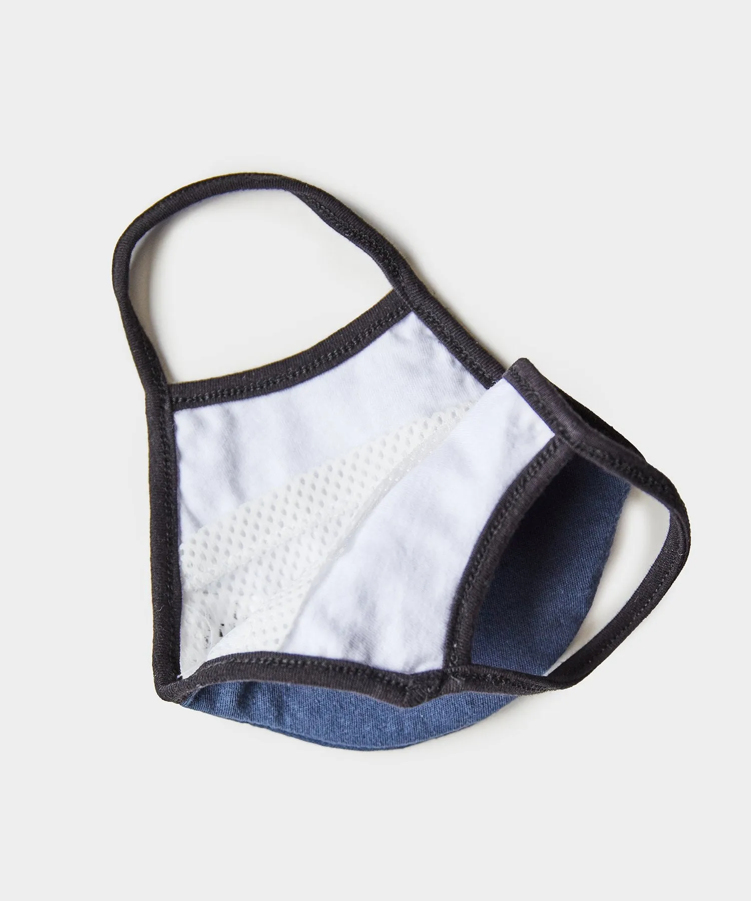 Cotton Jersey Face Mask in Navy