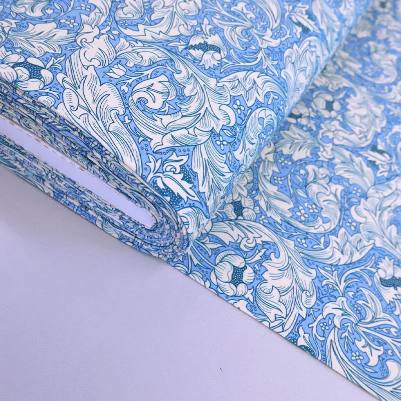 Cotton Jersey - Pale Blue - Tumbling Foliage