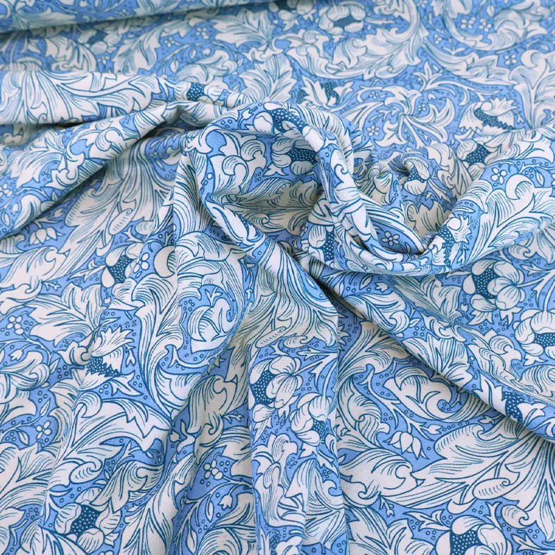 Cotton Jersey - Pale Blue - Tumbling Foliage