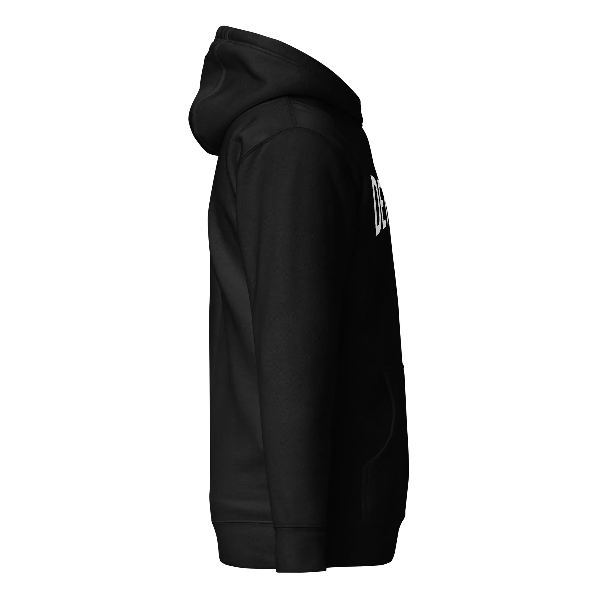 Detroit Champ Premium Pullover Unisex Hoodie - Black / White