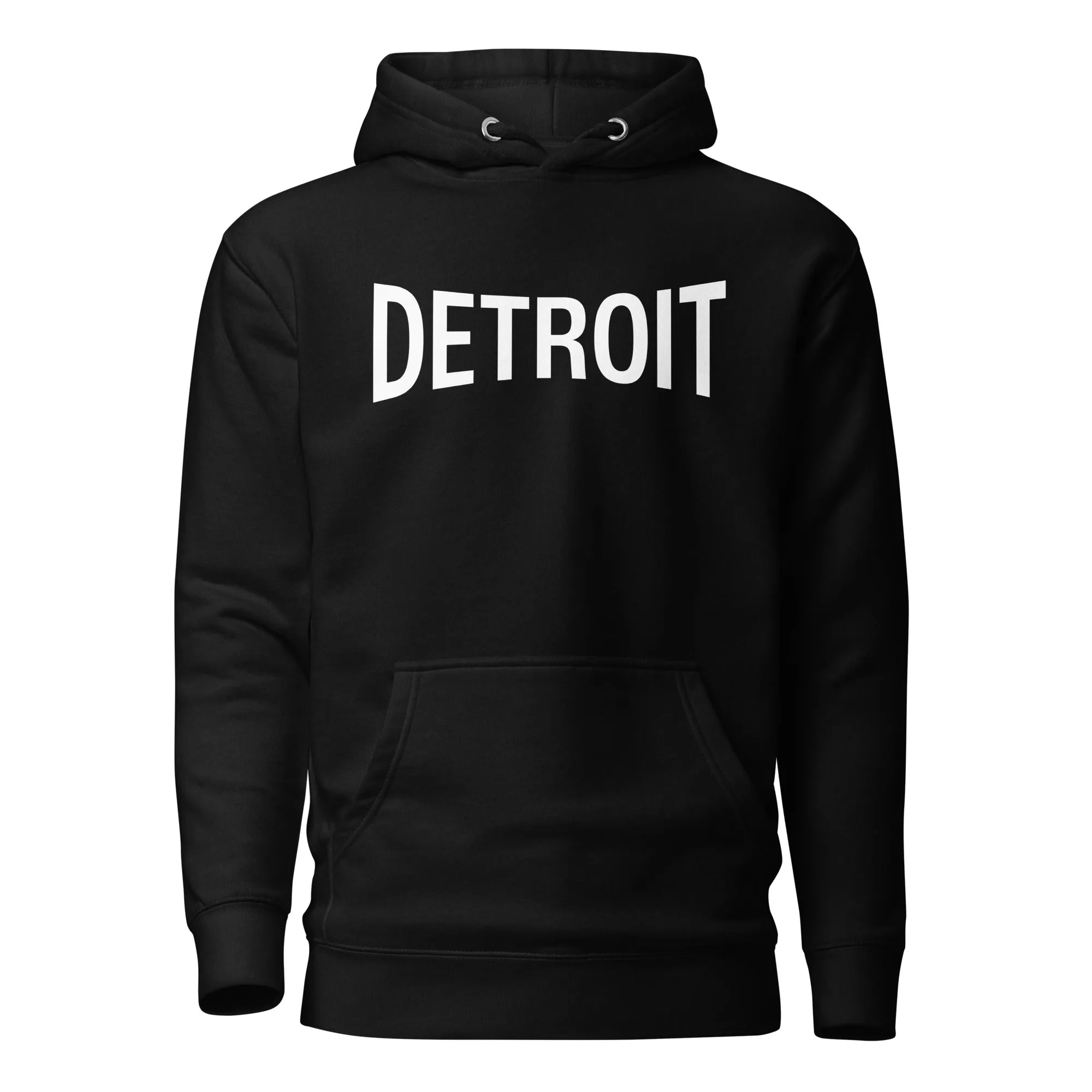 Detroit Champ Premium Pullover Unisex Hoodie - Black / White