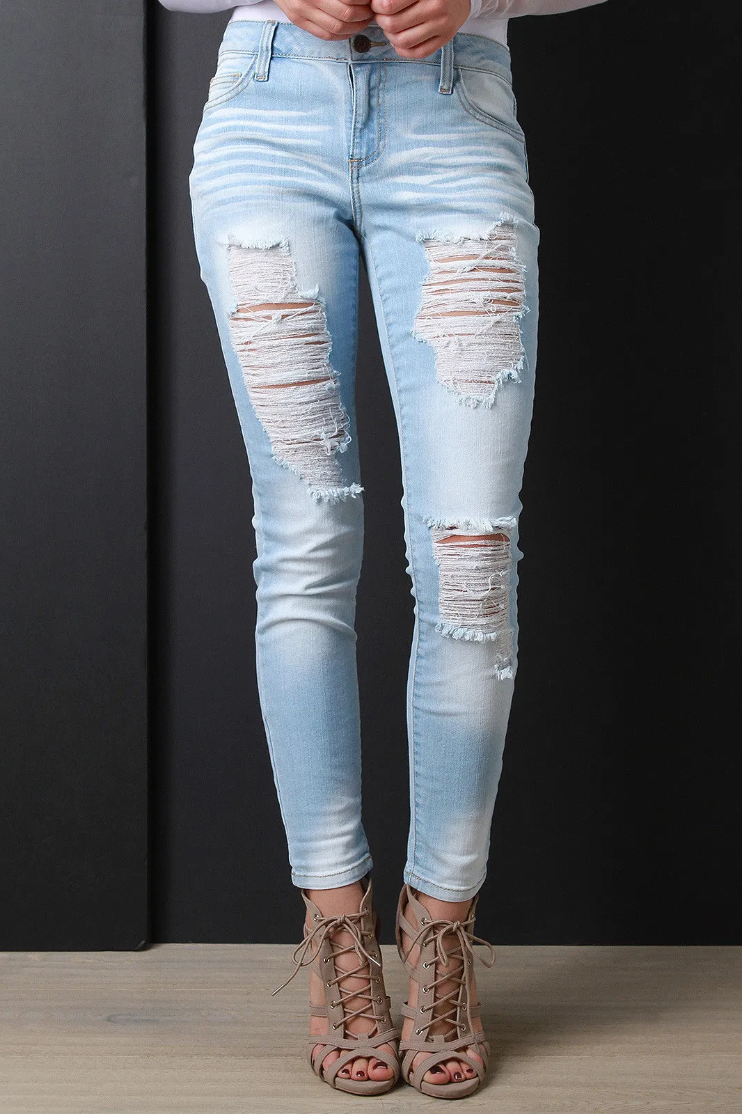 Distressed Cloud Nine Jeans