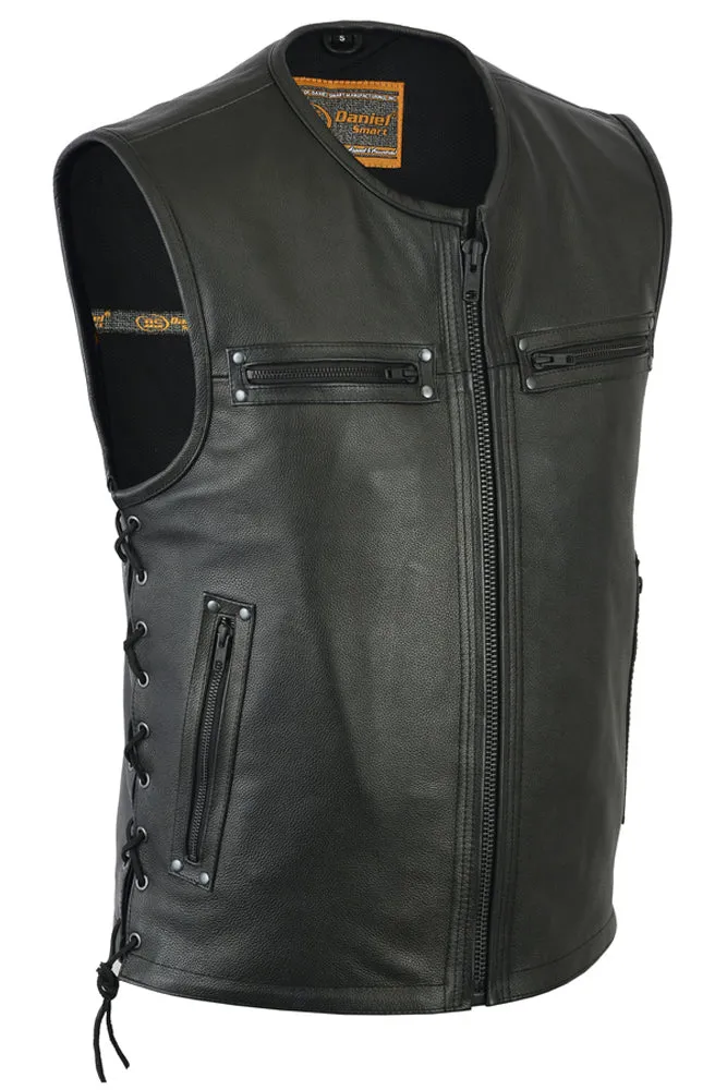 DS146 Men's Zipper Front Single Back Panel Concealed Carry Vest