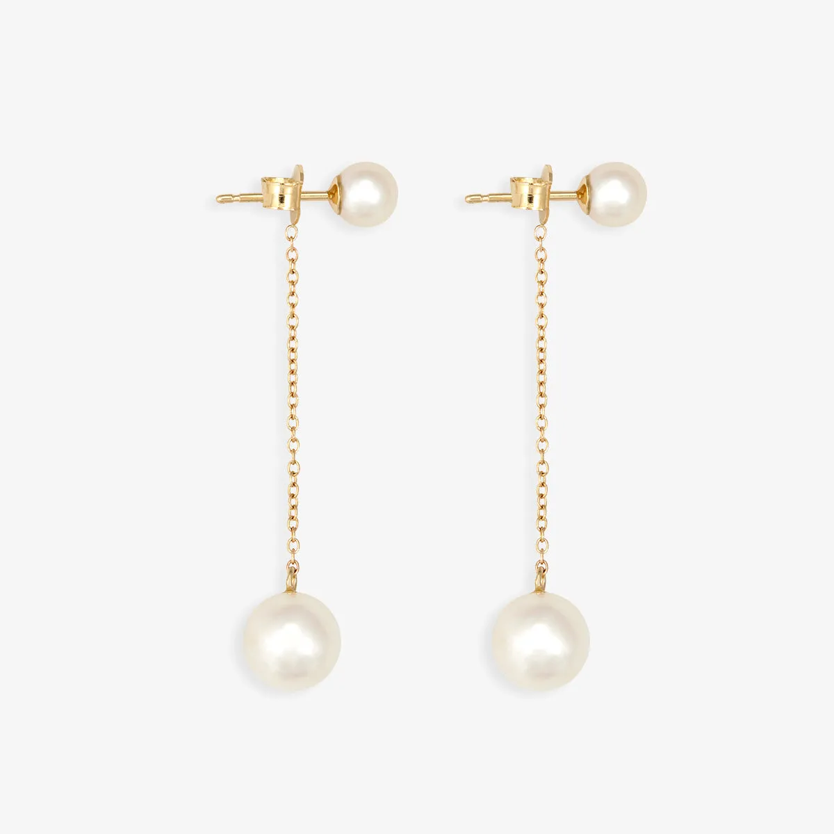 E8102P | Double Swinging Pearl Earrings