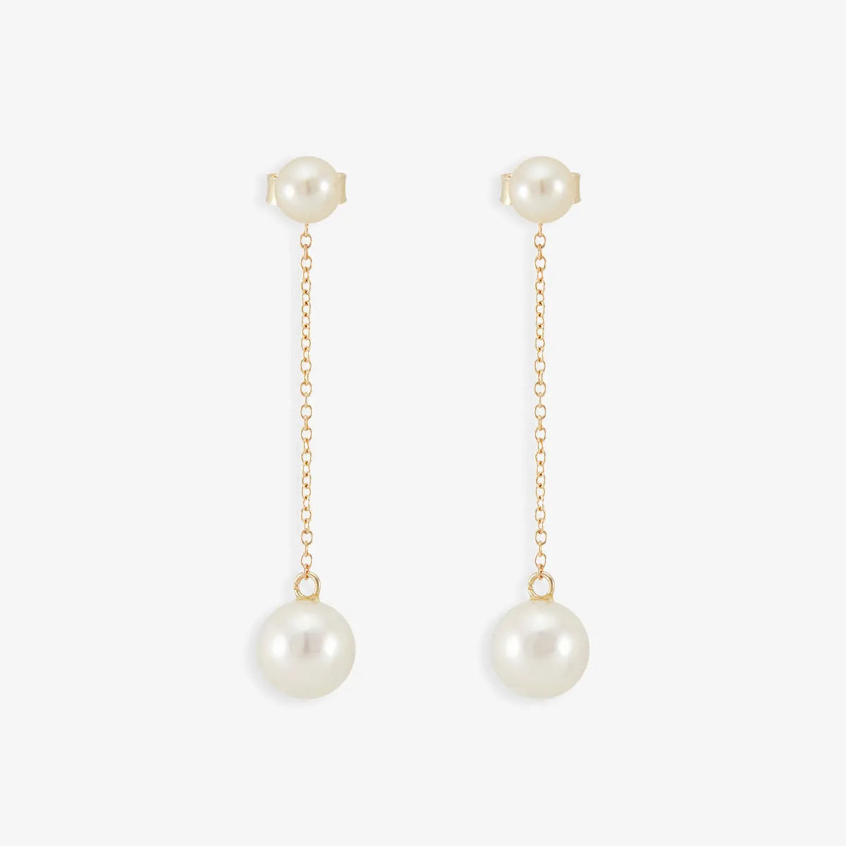 E8102P | Double Swinging Pearl Earrings