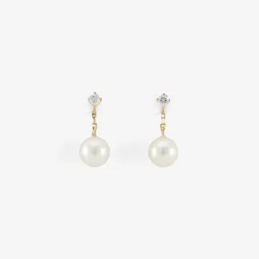 E8201PW | Diamond Sweetheart Sway Earrings