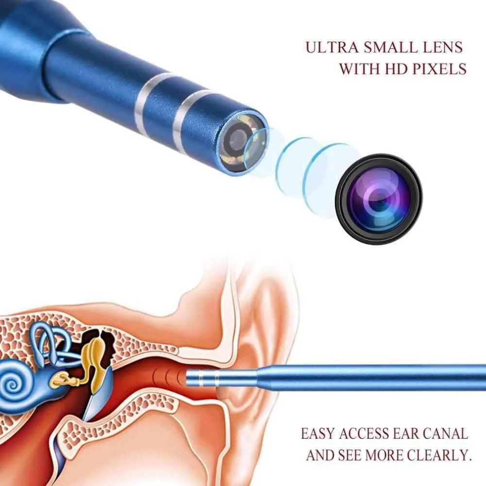 Ear Cleaning Endoscope Camera Set - HD Visual Ear Pick/ Ear Hook