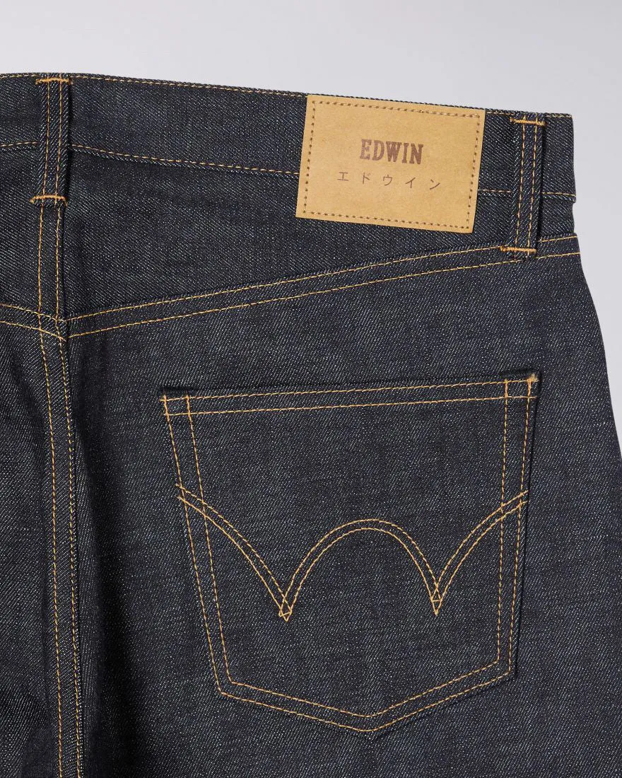 Edwin Made In Japan Regular Tapered Mens Jeans - 13.5oz Kaihara Dark Pure Indigo Rainbow Selvage Denim / Blue Unwashed