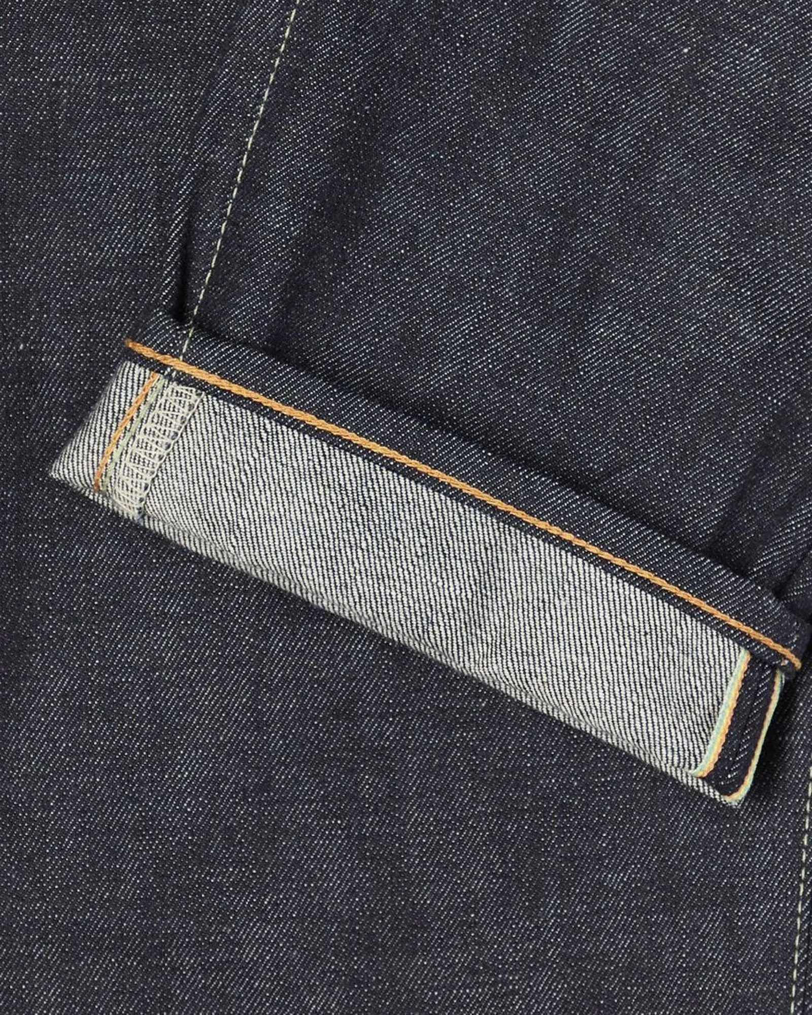 Edwin Made In Japan Regular Tapered Mens Jeans - 13.5oz Kaihara Dark Pure Indigo Rainbow Selvage Denim / Blue Unwashed