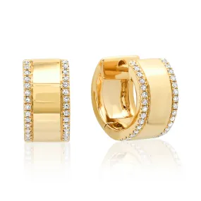 Fancy Gold & Diamond Huggie Earrings